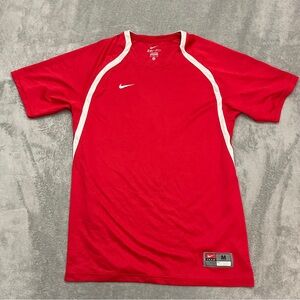 Nike Team Crew T-Shirt Fit Dry Mens Medium Red Active Gym Training